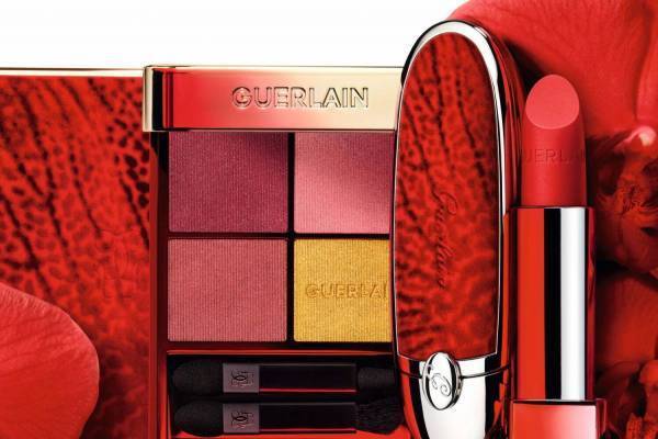 ゲラン23年春コスメ、"赤いオーキッド”着想の限定アイシャドウ＆メタリックなレッドリップ