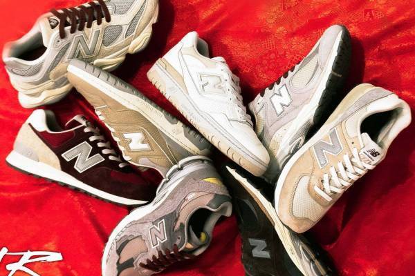 ニューバランス“中国旧正月”着想の新作スニーカー、ガーネットレッドをアクセントに
