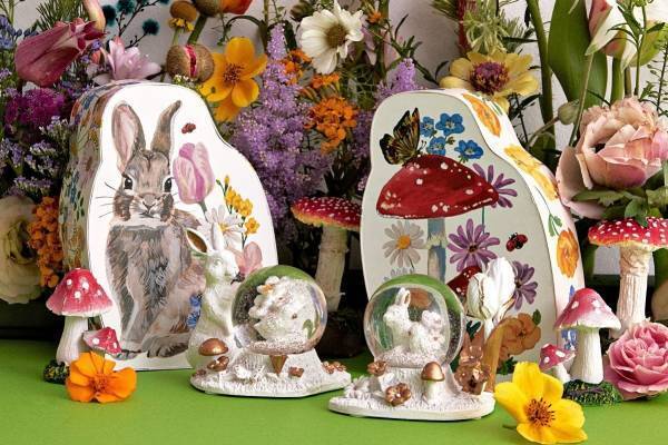 アフタヌーンティー×ナタリー・レテ、華やかな花々＆うさぎのティーセットや文房具