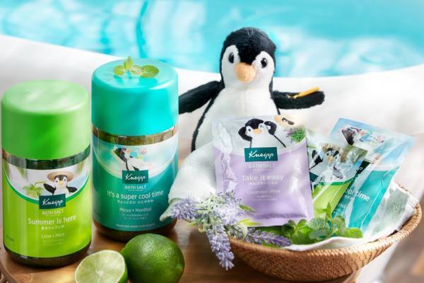 クナイプ夏限定ミントの“スーッと”爽快バスソルト、ほろ苦いライム＆甘いラベンダーの香りも