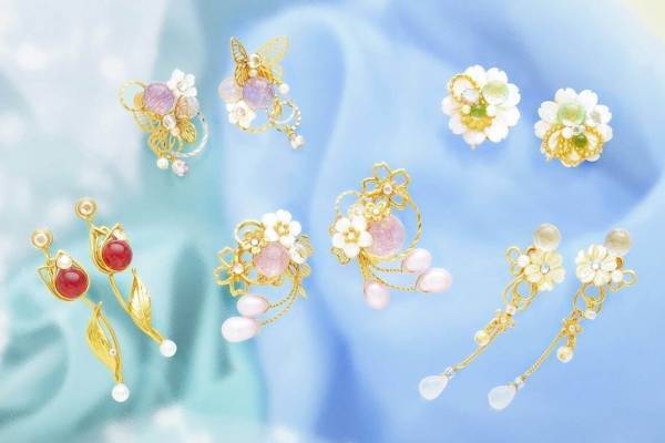 京都発“ピアスのようなイヤリング”「ぴあり」桜ガラスや蝶々、真っ赤なチューリップモチーフ