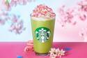 スターバックス新作「さくら 咲くサク 抹茶 フラペチーノ」桜イメージのトッピング