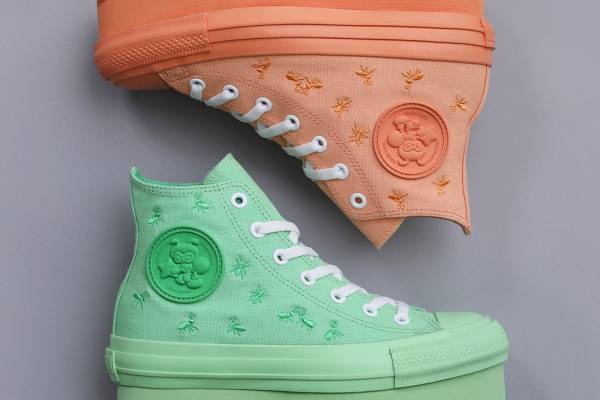コンバース新作厚底スニーカー、“風船ガム”着想のパステルカラー＆蟻イラスト刺繍入りアッパー