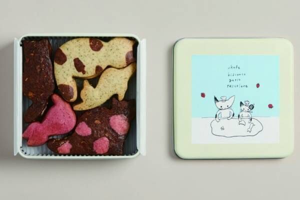 ukaの「ウカフェ」ホワイトデー限定“猫クッキー”、アールグレイ×ココアのぶち猫など