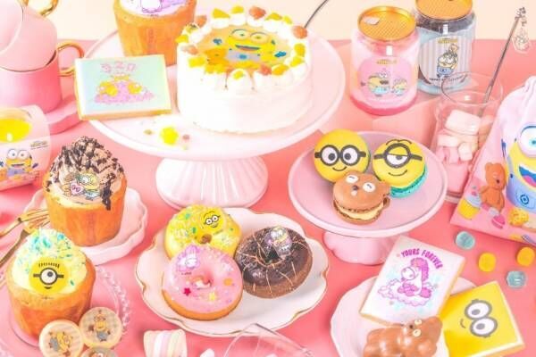 「ミニオン」ケーキ缶やティムの“トゥンカロン”などが東京・大阪に、ケーキジェーピーとコラボ