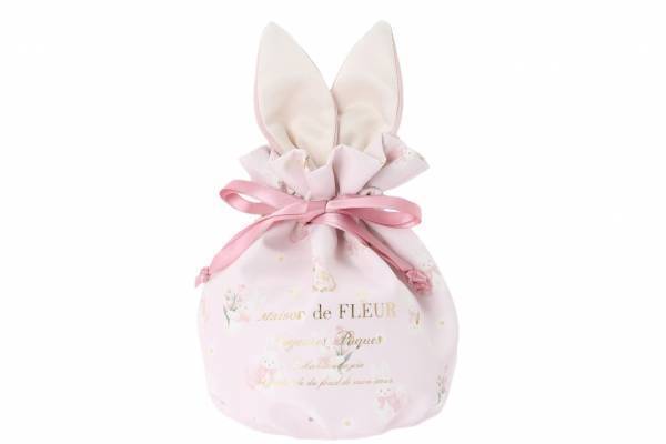 メゾン ド フルールのイースター限定グッズ、“うさ耳付き”巾着ポーチ＆うさぎ柄トートなど