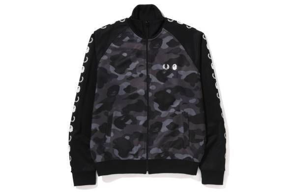 ア ベイシング エイプ×フレッドペリー、定番ポロシャツ＆トラックジャケットが“カモ柄”仕様に