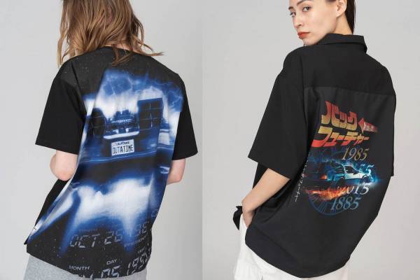 グラニフ×映画『バック・トゥ・ザ・フューチャー』デロリアンプリントのTシャツやワンピース
