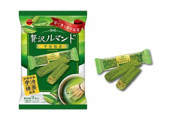 「贅沢ルマンド」抹茶尽くしの新フレーバー、“ほろ苦”宇治抹茶使用のクレープ生地＆クリーム