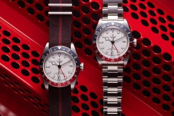 チューダーの腕時計「ブラックベイ GMT」23年新作モデル、バイカラーベゼル×ホワイトダイヤル