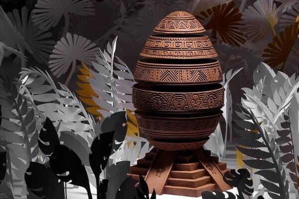 ピエール・エルメ・パリ23年イースターショコラ、“文明芸術”着想エッグ＆ウサギ型チョコレート