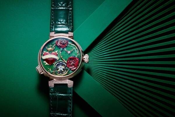 ルイ・ヴィトン新作腕時計“薔薇×ハートモチーフ”、棘付きの針や動き出すハートのオートマタ