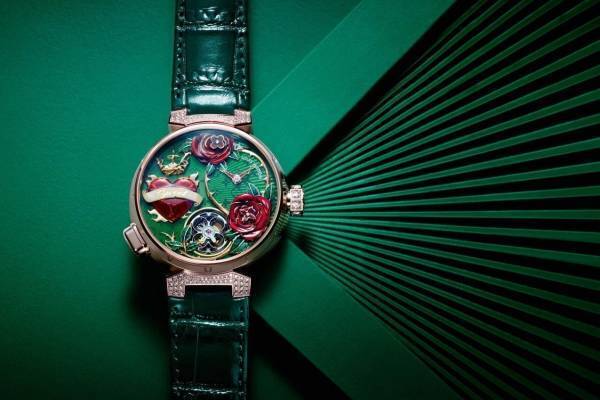 ルイ・ヴィトン新作腕時計“薔薇×ハートモチーフ”、棘付きの針や動き出すハートのオートマタ