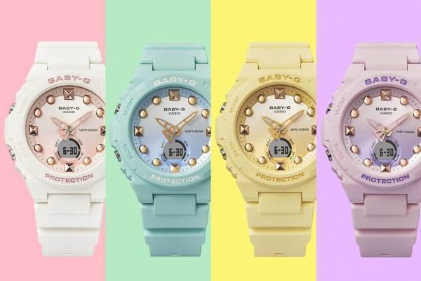 BABY-G“夏のビーチ”テーマの新作腕時計、海モチーフのミントラグーンカラー×尾ひれの分針など