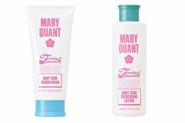 マリークヮント23年夏ボディケア、“ピーチ香る”透明肌へ導くスクラブ＆ひんやりローション