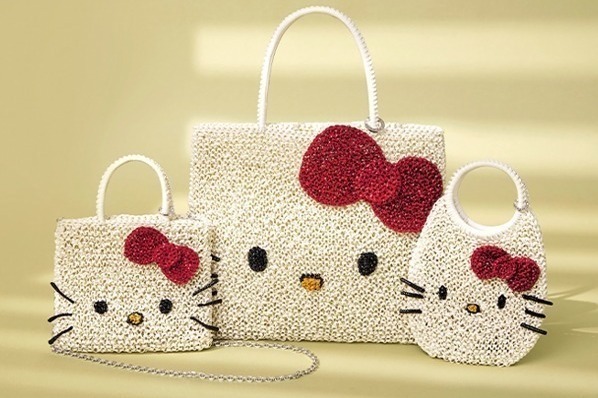 アンテプリマ「ハローキティ」の新作ワイヤーバッグ、キュートなフェイス×赤い立体リボン
