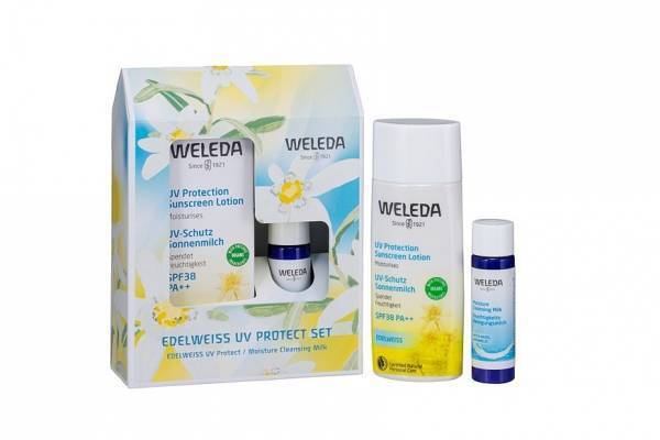 ヴェレダ23年春UVケアセット、オーガニック日焼け止めミルク＆ミニサイズのクレンジングも