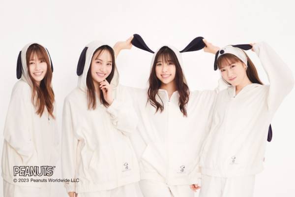 ジェラート ピケ「ピーナッツ」コラボ、スヌーピーの耳付きルームウェア＆お昼寝スヌーピーのカーディガン