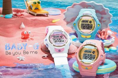 BABY-G“トロピカルビーチ”着想の新作腕時計、ピンク＆ブルーの鮮やかカラー×防水機能