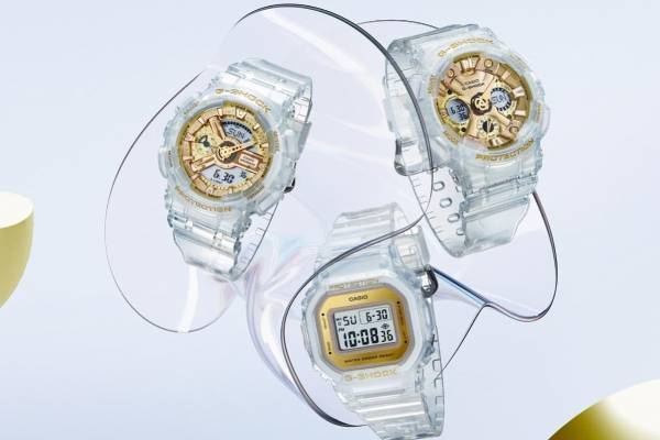 G-SHOCK“スケルトン＆ゴールド”の新作腕時計、コンパクトなスクエアモデルなど