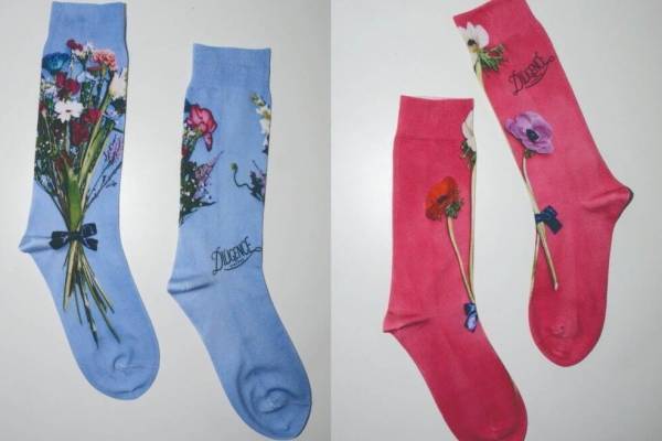 タビオ“花束や球根”プリントのカラフルソックス、人気フラワーショップとコラボ