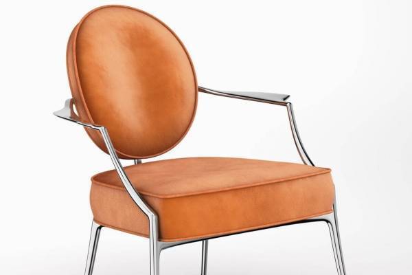 ディオール×フィリップ・スタルクのコラボアームチェア、トワルドジュイ柄やオレンジカラーで