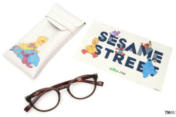 JINS×セサミストリートのコラボアイウェア、エルモやクッキーモンスターのイラスト入りメガネ