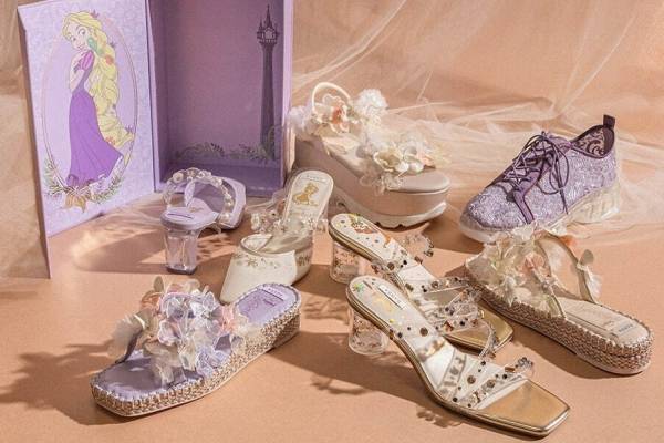 ランダ『塔の上のラプンツェル』モチーフのシューズ、花型ビジュー＆パールのサンダルなど