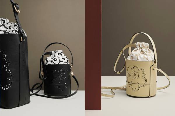 マリメッコ新作レザーバッグ、“ウニッコ柄”パンチング入りの2WAYバケットバッグ＆大容量トート