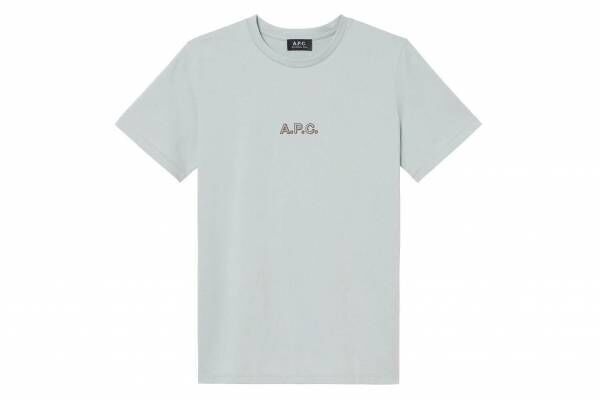 A.P.C.定番ロゴTシャツ、ペールブルーやチャコールグレーなどブティック限定ニュアンスカラー