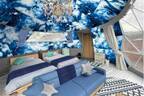 “デニム×グランピング”ドームテントが倉敷ソラニア内に、藍色空間で楽しむ岡山の景色