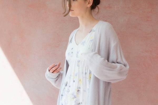 ジェラート ピケ新作ルームウェア、花柄のパフスリーブドレス＆ストライプ柄ワンピース