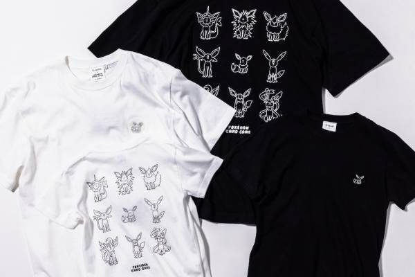 ポケモンカードゲーム×長場雄のビームス限定Tシャツ、“イーブイ”テーマ＆カードの裏面など描いて