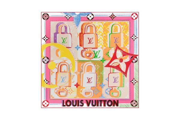ルイ・ヴィトン新作シルクスカーフ、モノグラム・パターン＆錠前イラストのカラフルスカーフなど