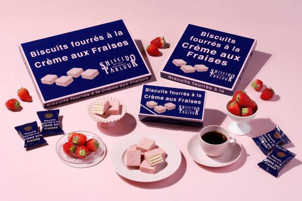 資生堂パーラー“まるで苺ショートケーキ”な新作菓子、サクサク食感ウエハース×バニラ風味クリーム
