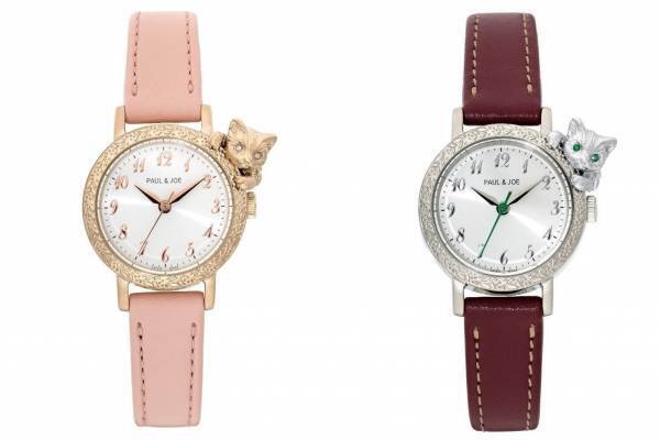 ポール ＆ ジョー“子猫がのぞく”腕時計「タイムレスキャット」新色、くすみピンクストラップなど