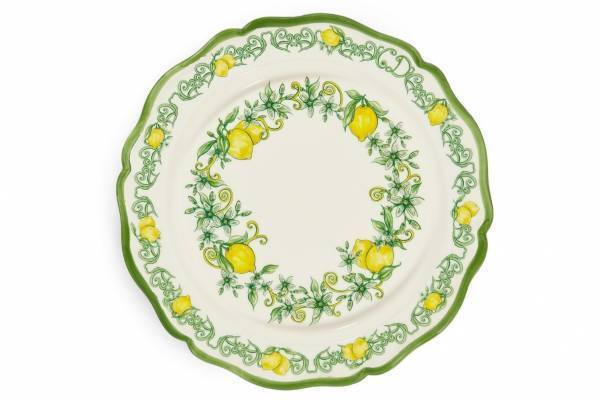 ディオール メゾン新作テーブルウェア、レモン＆オレンジのガーランドを描いたプレートなど