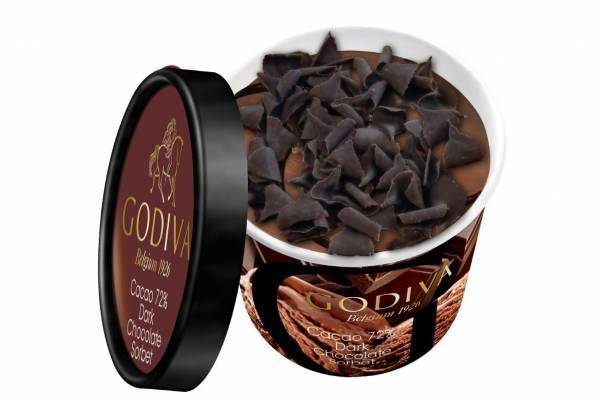 ゴディバ限定「カップアイス」カカオ香るチョコソルベや爽やかピーチ＆バニラなど