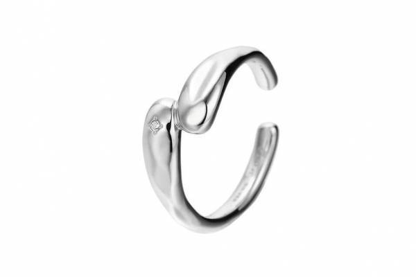 カナル 4℃の2023年夏新作ジュエリー、ジルコニア煌めく“2WAY”シルバーリング＆イヤーカフ