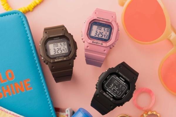 BABY-G“マットな”スクエア腕時計「BGD-5650」スモーキーピンク＆マットブラウンなど