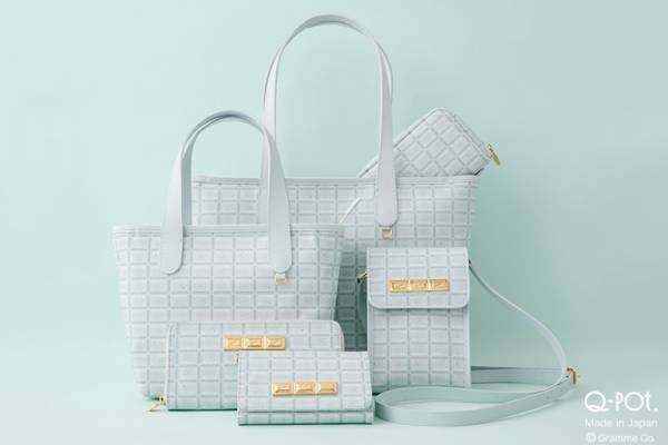 Q-pot.“ミントチョコ”の新作バッグ＆ウォレット、爽やかミントカラー×板チョコ風模様で