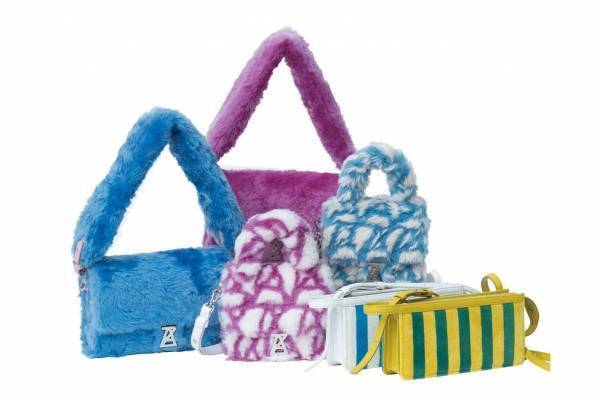 アンリアレイジ“光で色が変わる”新作バッグやパッチワークスニーカー、阪急うめだ本店に