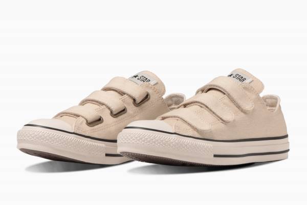 コンバース「オールスター」新作“ベルクロ”スニーカー、90年代風の3本ベルトパターン