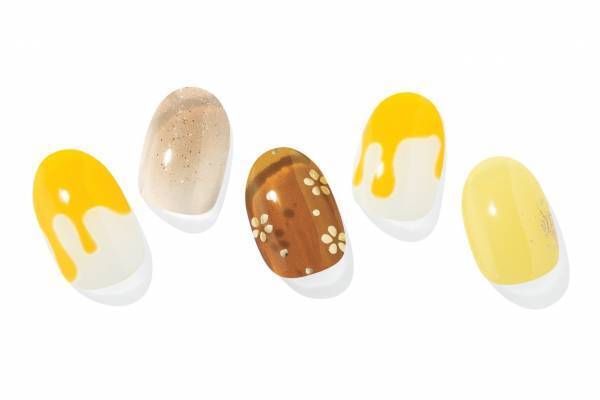 ディズニーストア限定ネイルシール、くまのプーさんの“はちみつ”模様＆ヤングオイスターの貝殻カラー