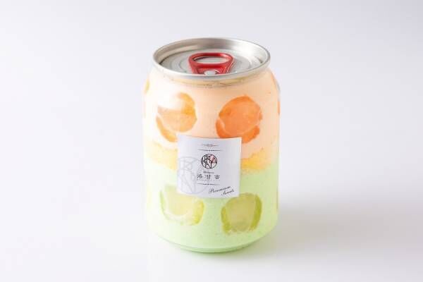 鮮やか“生ケーキ缶”「洛缶CAKE」に贅沢メロンの夏限定味、京都・パティスリー洛甘舎から