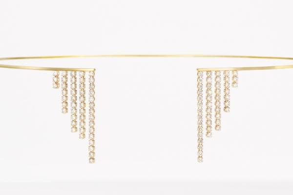 アーカー「シャンデリア」新作ジュエリー、“ダイヤ×イエローゴールド”が揺らめくチョーカーなど