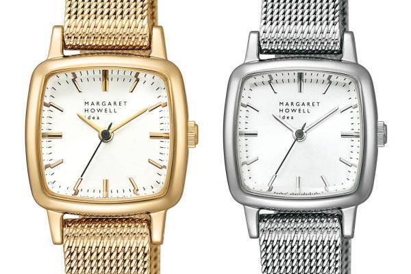 マーガレット・ハウエル アイデアの新作腕時計、スクエアケース×メッシュバンドの限定モデル