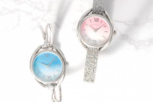 “勿忘草＆撫子”着想「マトウ」のレディース腕時計、グラデーション×マザーオブパールの文字盤で