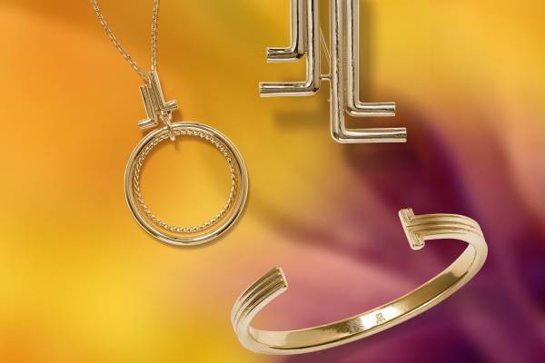 ランバン オン ブルー「ダブル JL マーク」新作アクセサリー、“サークルが揺れる”ネックレスなど