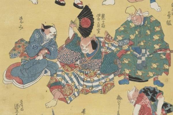 「もしも猫展」京都文化博物館で - 猫の“擬人化”に着目、歌川国芳を軸に浮世絵など135件